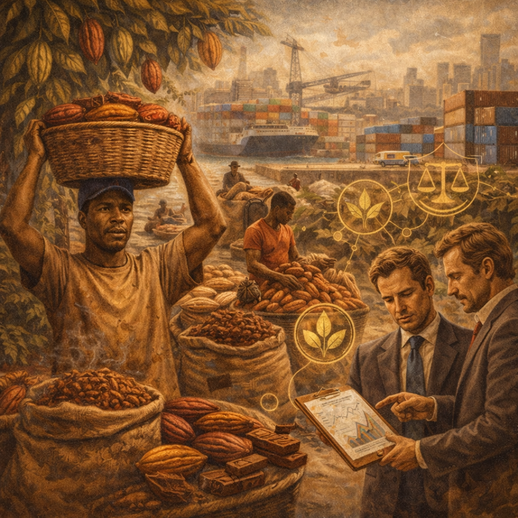 Siglo XXI mercado global del cacao producción en África Occidental y debates sobre sostenibilidad